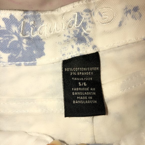 Purple White Flower Pattern Skirt - Picture 2 of 3